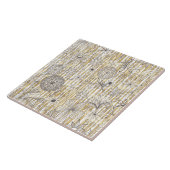 カウトグレガーリーイフローラドールズ金ゴールドストライプデザイン タイル (側面)