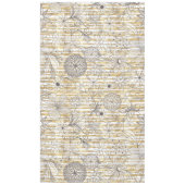 カウトグレガーリーイフローラドールズ金ゴールドストライプデザイン テーブルクロス (正面)