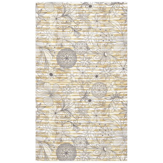 カウトグレガーリーイフローラドールズ金ゴールドストライプデザイン テーブルクロス (正面)