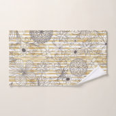 カウトグレガーリーイフローラドールズ金ゴールドストライプデザイン バスタオルセット (ハンドタオル)