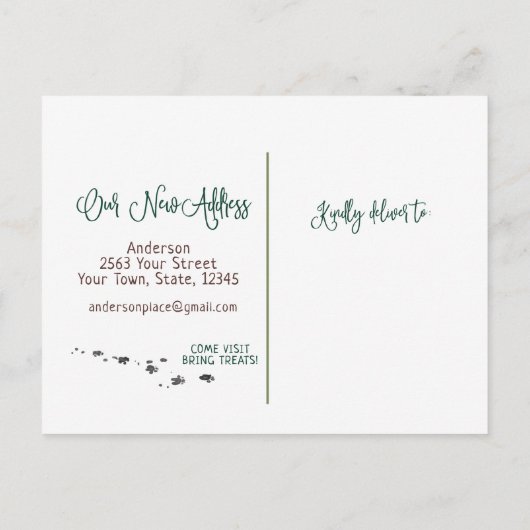 カウトケアンテリアコージーニューホームムービング         案内ポストカード (裏面)