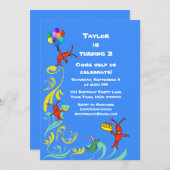 カウトケージャンクリッターズチャイルドズ誕生日招待状 招待状 (正面/裏面)