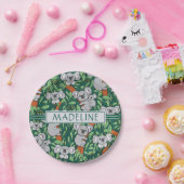 カウトコアラパターンハンパーソナライズされたターグリーン ペーパープレート (パーティー)