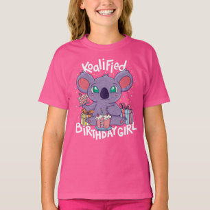 カウトコアラベアコアリファイド誕生日ガールピンク Tシャツ