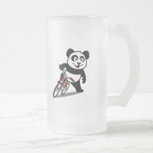 カウトサイクリングパンダ フロストグラスビールジョッキ