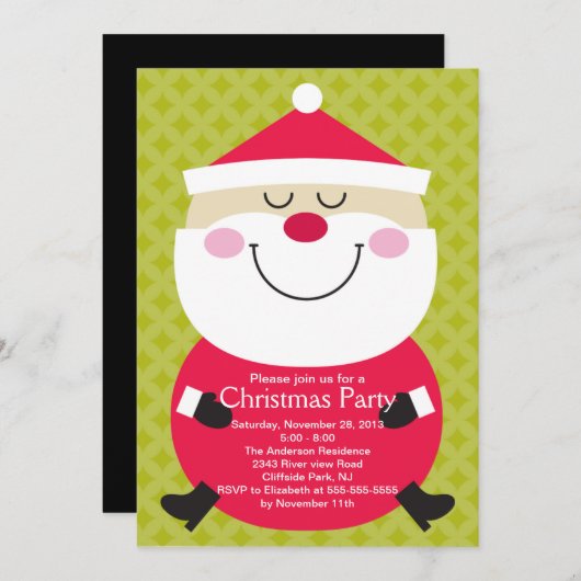カウトサンタクロースウィンターパーティの招待状 招待状 (正面/裏面)