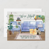 カウトシャムキャットコージーニューホームアドレス      案内ポストカード (正面/裏面)