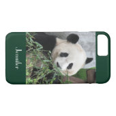 カウトジャイアントパンダダークグリーントリム名前をカスタムする Case-Mate iPhoneケース (裏面(横))