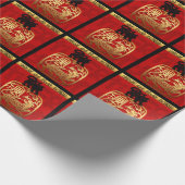 カウトタイガーイヤー中国の〔占星術の〕十二宮図誕生日WP ラッピングペーパー (角)