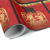 カウトタイガーイヤー中国の〔占星術の〕十二宮図誕生日WP ラッピングペーパー (ロールコーナー)