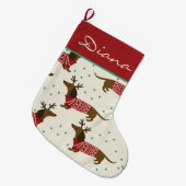 カウトダクシュント ラージクリスマスストッキング (正面 (吊り時))