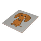 カウトダクシュント| Cartoon Wiener Dog タイル (側面)