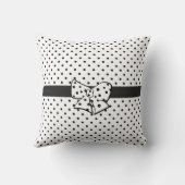 カウトダンデリオンヘッジホッグ水玉模様ハート クッション (裏面)