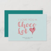 カウトチョコレートプンタイポグラフィグリーン サンキューカード (正面/裏面)