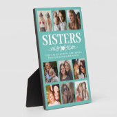 カウトティール（緑がかった色）シスターズフォトコラージュ フォトプラーク (側面)
