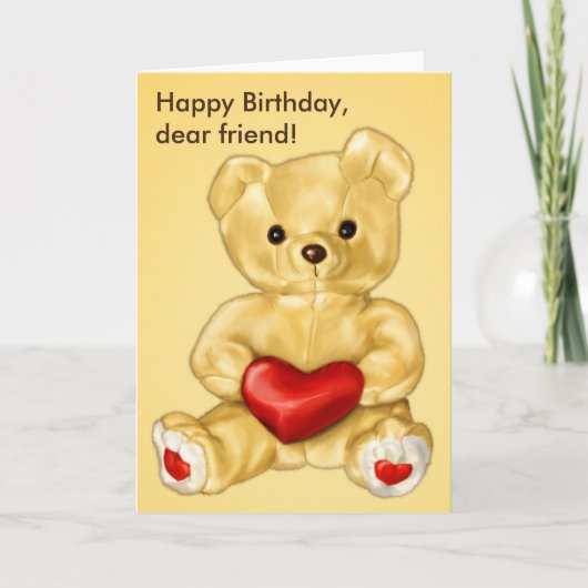 カウトテディベア催眠術師フレンド誕生日 カード (正面)
