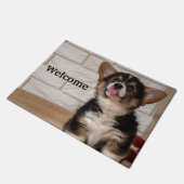 カウトトリカラーペンブロークウェルシュコーギーズワンちゃん ドアマット (アングル)