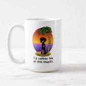 カウトトロピカルアイランドビーチダクシュント(黒&タン) コーヒーマグカップ (左)