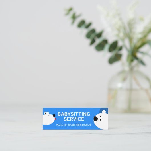 カウトナニーポーラーベアいけなベビー スキニー名刺 (スタンド正面)