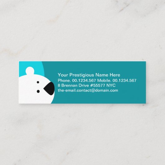 カウトナニーポーラーベアいけなベビー スキニー名刺 (裏面)