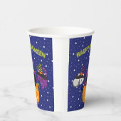 カウトハッピーハローウィンブラックキャットパンプキン 紙コップ (右)