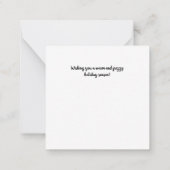 カウトハッピーホリデーズウォーターカラー ノートカード (裏面)