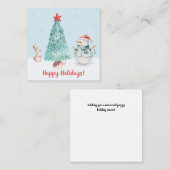 カウトハッピーホリデーズウォーターカラー ノートカード (正面/裏面)