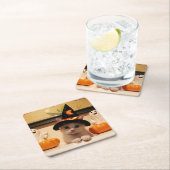 カウトハロウィーンキッテンデザイン スクエアペーパーコースター (インサイチュ)