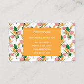 カウトハンドグリーンフ絵を描リージングピンクデザイン 名刺 (裏面)