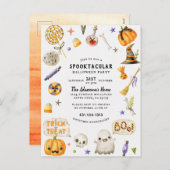 カウトハンドスプ絵を描ックタキュラハローウィンパーティ シーズンポストカード (正面/裏面)