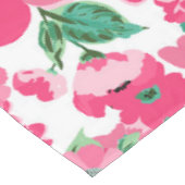 カウトハン絵を描ドピンクフラワーズホワイトデザイン テーブルクロス (アングル)