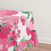 カウトハン絵を描ドピンクフラワーズホワイトデザイン テーブルクロス (インサイチュ)