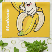 カウトバナナス名前をカスタムする キッチンタオル (折り畳み)