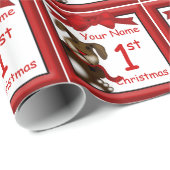 カウトバニー初めてのクリスマスカスタムラッピング紙 ラッピングペーパー (ロールコーナー)