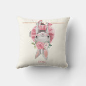 カウトバレリーナバニー|パーソナライズされた| クッション (裏面)