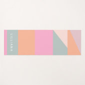 カウトパステルカラーブロックジオメトリパーソナライズされたック ヨガマット (正面(横))