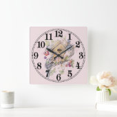 カウトパステルバードハウス スクエア壁時計 (ホーム)