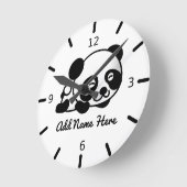 カウトパパーソナライズされたンダ丸時計 ラウンド壁時計 (傾斜)