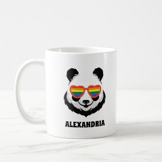 カウトパンダベア |虹 | LGBTQ コーヒーマグカップ (左)