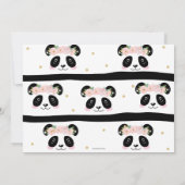 カウトパンダ誕生日パーティー写真サンキューカード 招待状 (裏面)