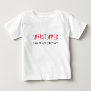 カウトパーソナライズされたル·カレお気に入りのッド ベビーTシャツ