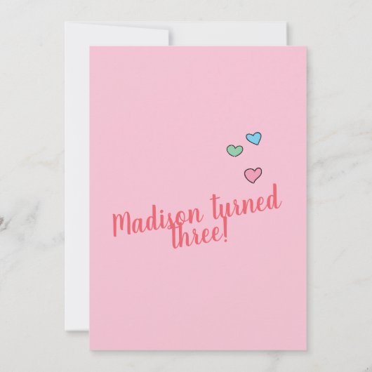 カウトパーティーラマコーン誕生日ありがとう サンキューカード (裏面)