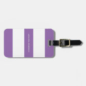 カウトパープルストライプ旅行 |シックな荷物タグ ラゲッジタグ (正面横)