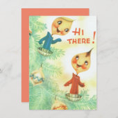 カウトビンテージクリスマスキャンドルことわざHi シーズンカード (正面/裏面)