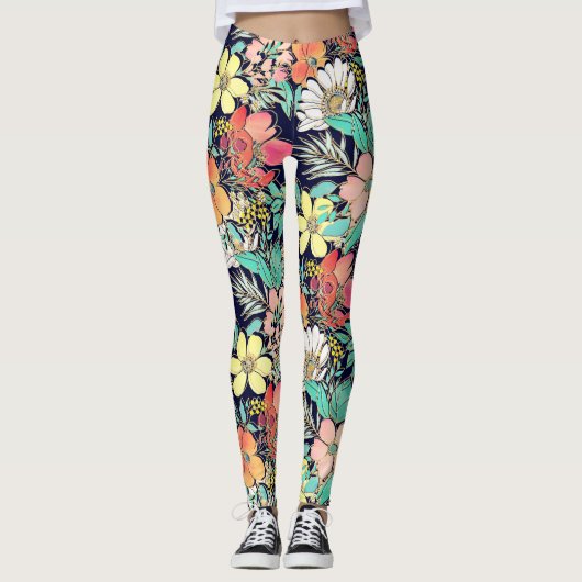 カウトピンガーリークフローラゴールデンストロークスデザイン レギンス (正面)