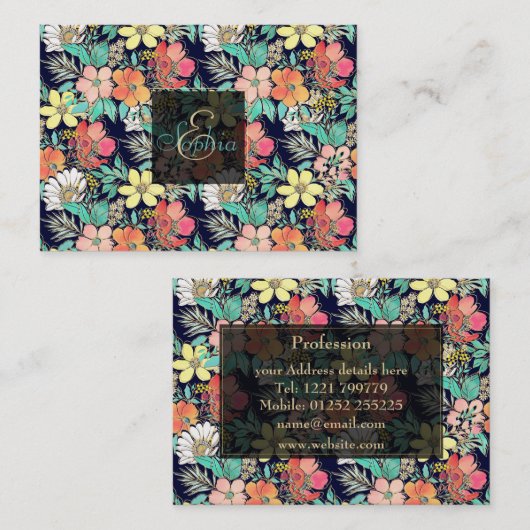 カウトピンガーリークフローラゴールデンストロークスデザイン 名刺 (正面/裏面)