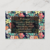 カウトピンガーリークフローラゴールデンストロークスデザイン 名刺 (裏面)