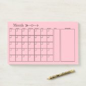 カウトピンクの月刊プランナー ポストイット (デスク)