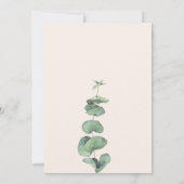 カウトピンクアクアレルブラシフローラ婚約パーティ 招待状 (裏面)