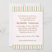 カウトピンクエレファントガールベビーシャワー招待状 招待状 (裏面)